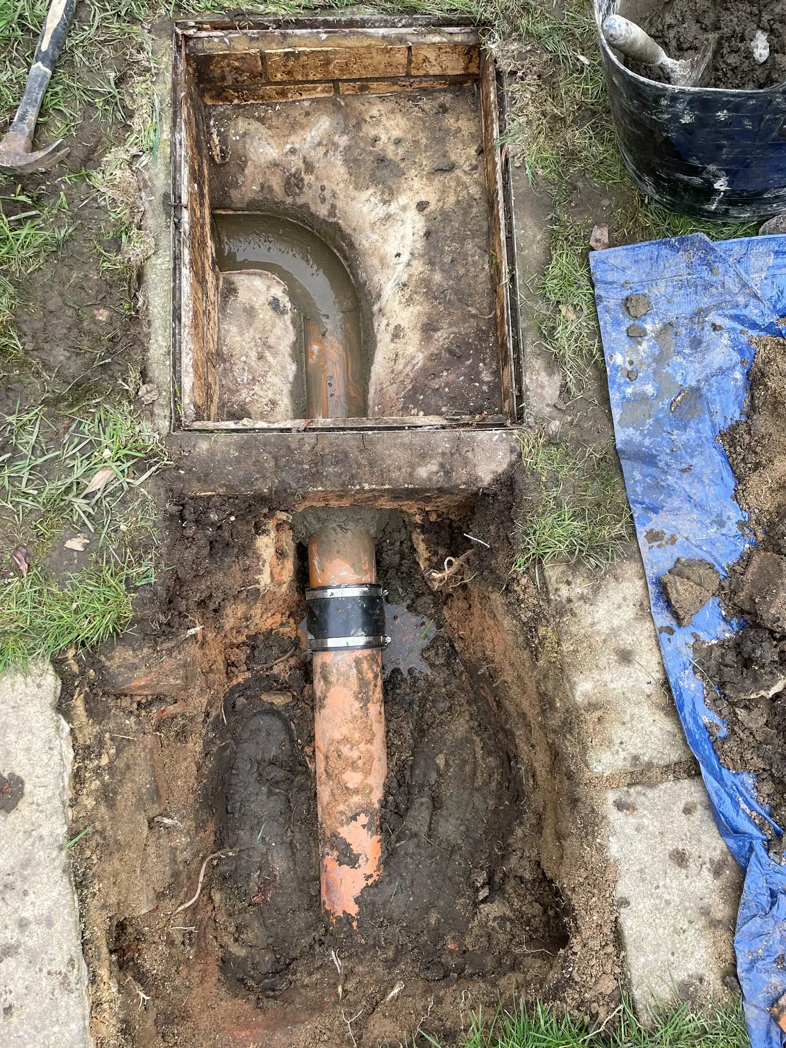 Drain repair and excavation work by Insta Drain